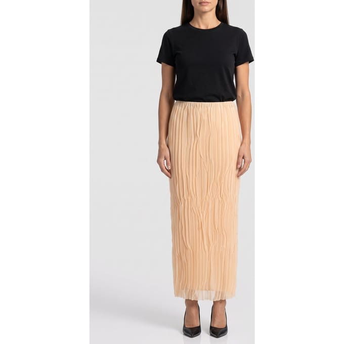 ARKET Press Tenicia Skirt Beige Größe: S | Maxiröcke Outlet | Damen | Braun