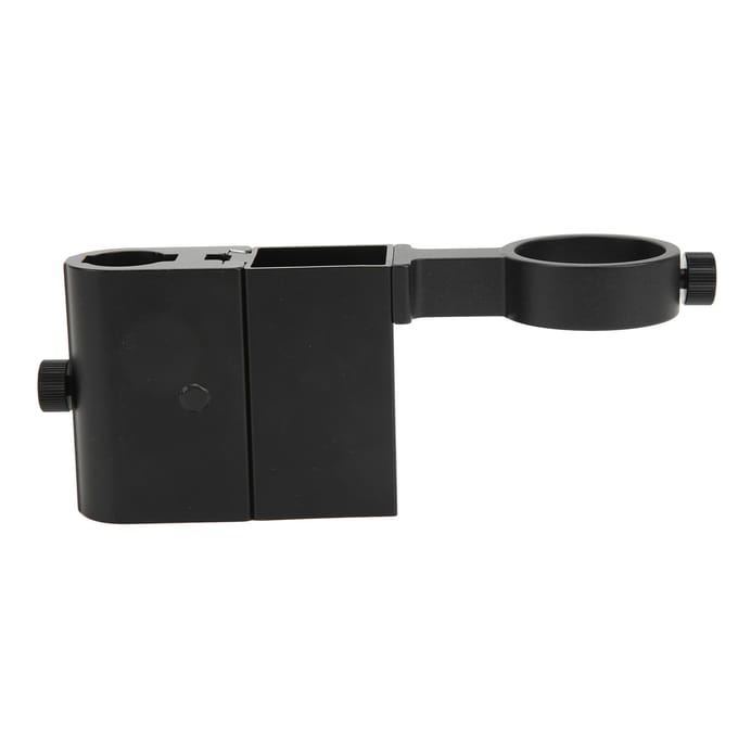 Support de bras à mise au point réglable Support en alliage Porte-tête de microscope pour support de pilier de microscope de 22 mm black