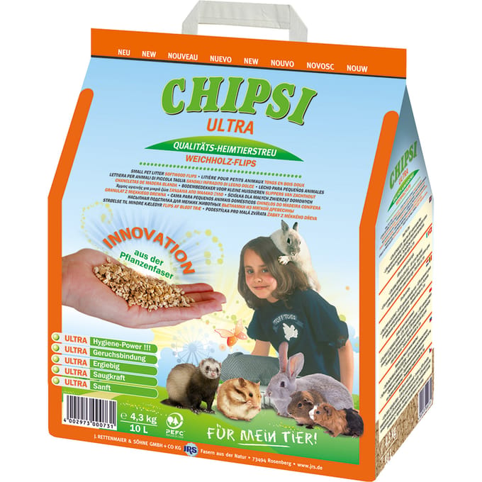 10Liter (4,5kg) Chipsi Ultra Huisdierstrooi