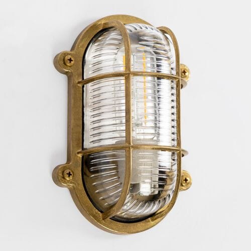 KS Verlichting - Wandlamp - Nautic V - scheepslamp - nautisch - E27 - brons - messing - plafondlamp