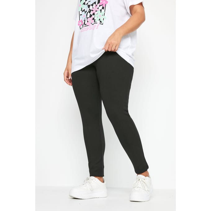 Yours Slimfit Broek Met Elastische Taille In Zwartsize 44