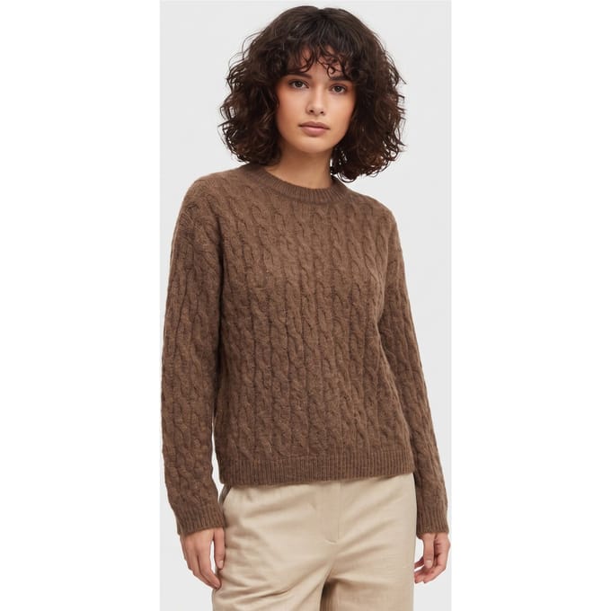 ARKET Strauss Cable Sweater Beige Taglia: M/L | Maglioni a maglia Outlet | Donna | Marrone
