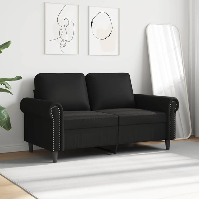 vidaXL - Tweezitsbank - 120 - cm - kunstleer - zwart