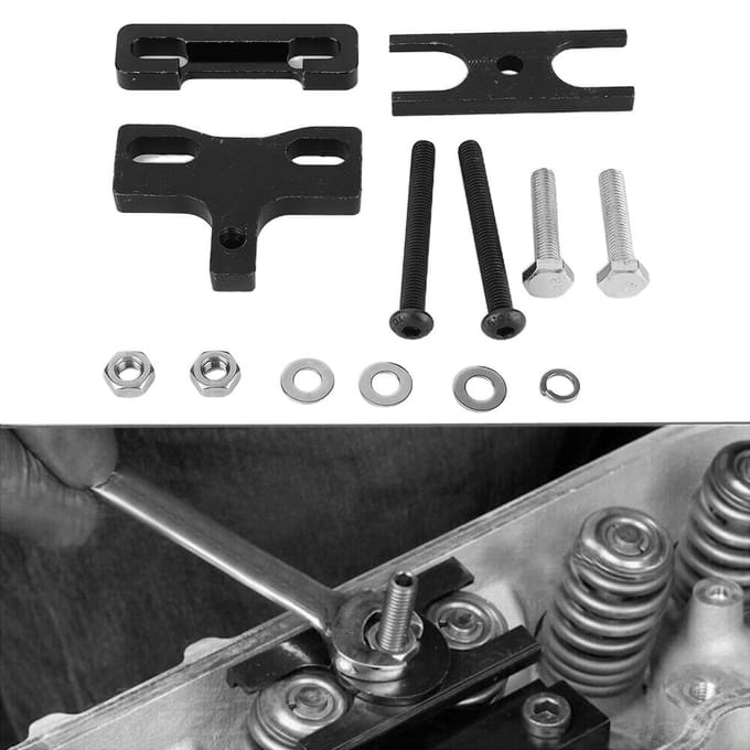 Kit d'outil compresseur de ressort de soupape double adapté pour Chevy LSX 4.8 5.3 5.7 6.0 6.2 LS1 LS2 LS3 LS6 black