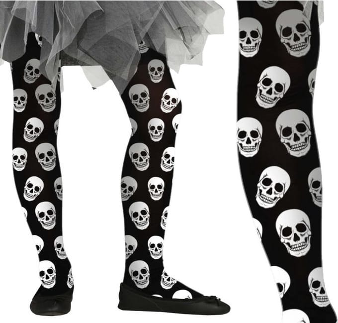 Halloween Kinder Legging Doodshoofden Maat 124-148