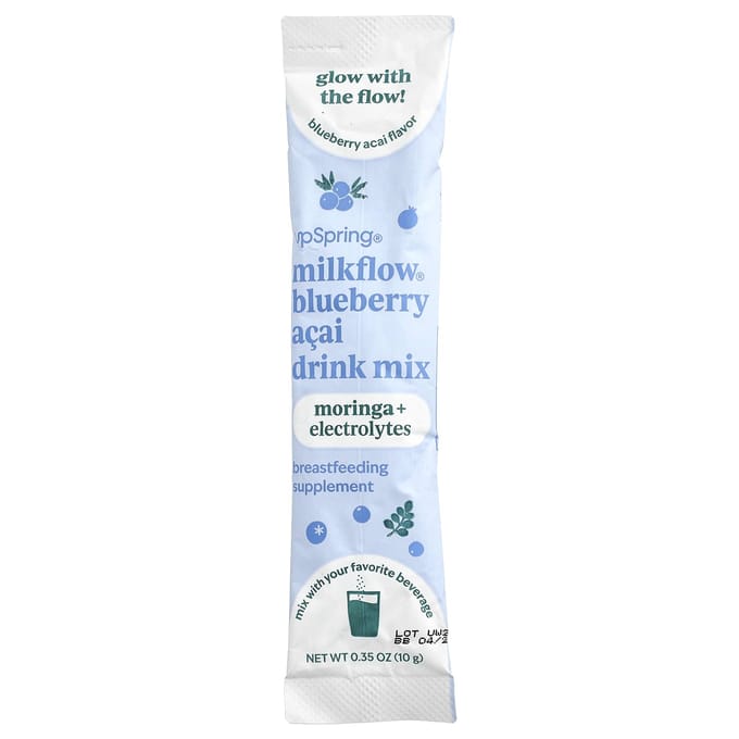 Milkflow® Drankmix, Bosbes Acai, 16 Zakjes, 10G (0.35oz) Elk gray