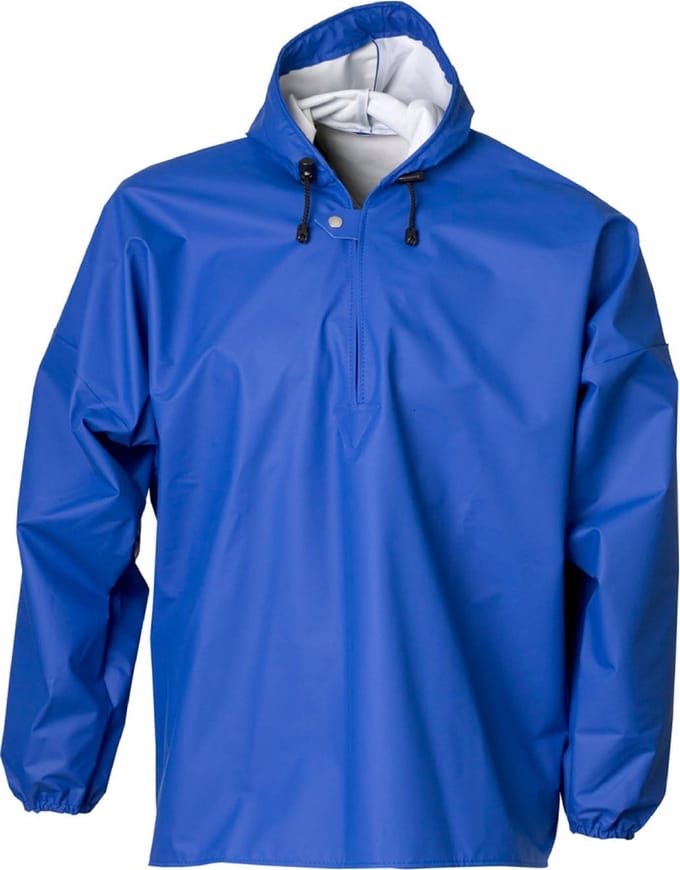 Elka regenjas / Anorak PU/Nylon -Maat L - Blauw