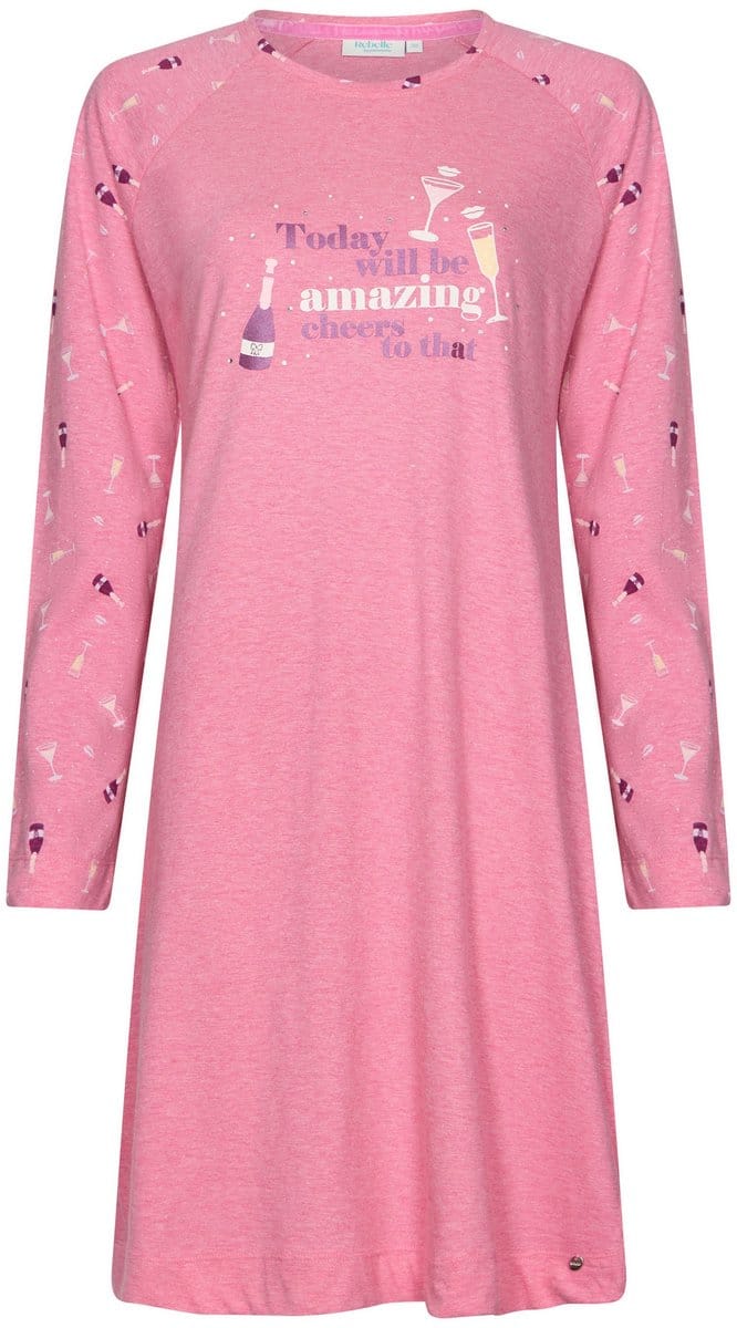 Rebelle - Nachthemd - Cin Cin - Katoen/Polyester - Roze - Maat 48