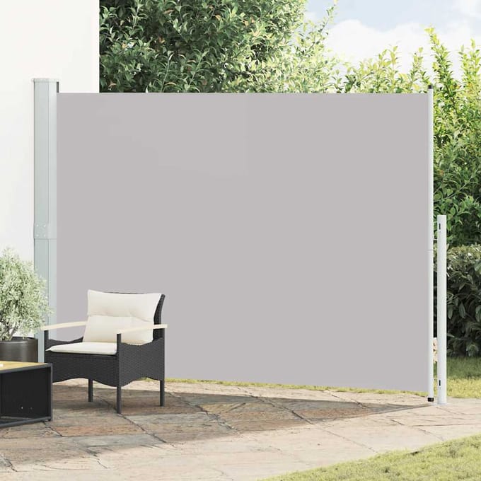 vidaXL - Tuinscherm - uittrekbaar - 200x314 - cm - grijs