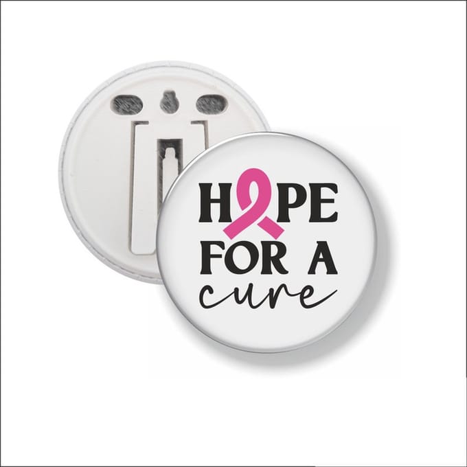 Button Met Clip 58 MM - Hope For A Cure