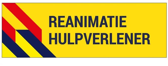 Reanimatie hulpverlener autosticker binnenzijde raam | 21 x 7 cm