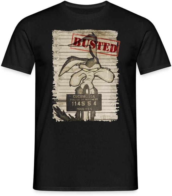 Looney Tunes Wile E. Coyote Busted T-Shirt Heren