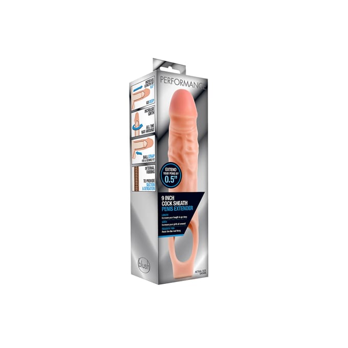 Blush Performance 9 inch Cock Sheath vergroter Penisvergroter - Huidkleur