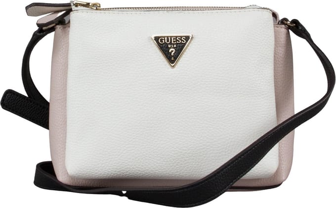 Guess - Becca Double Zip Crossbody - Wit Multi - Vrouwen - Maat