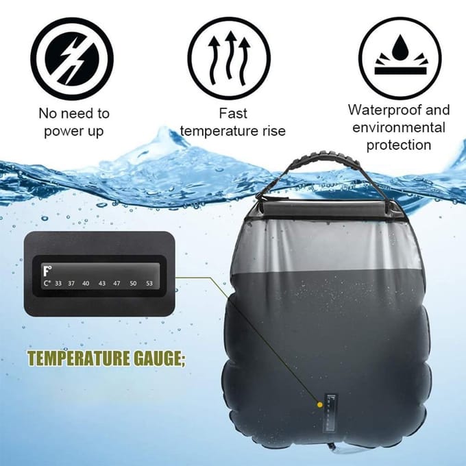 Solar Douchetas 5 Gallons/20L Zonne-verwarming Camping Douchetas PVC Draagbare Badtas Opvouwbaar rood