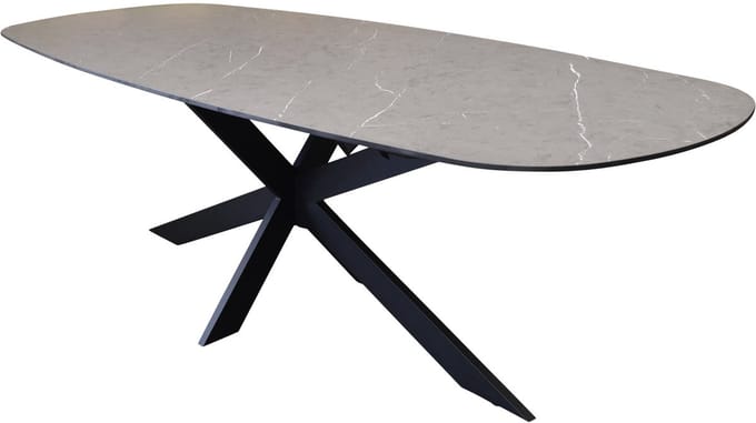 San Francisco low dining tafel ceramic blad 240x100xH69 cm antraciet