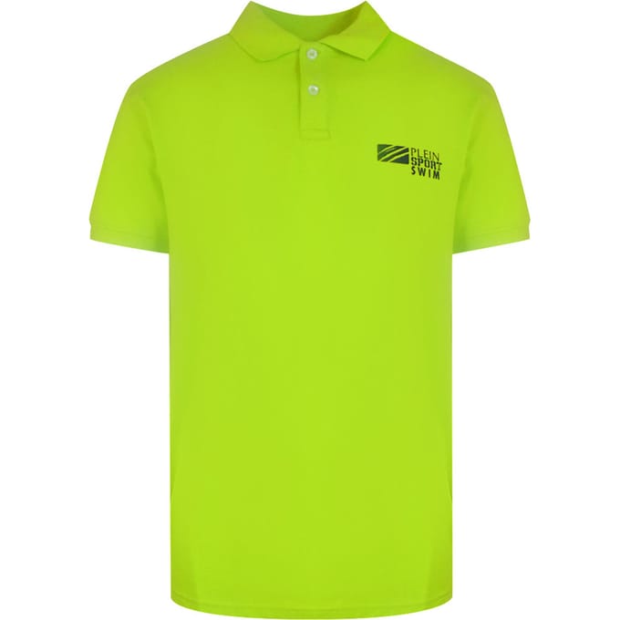 Basis Korte Mouw Kraag Logo Polo Shirt in Geel