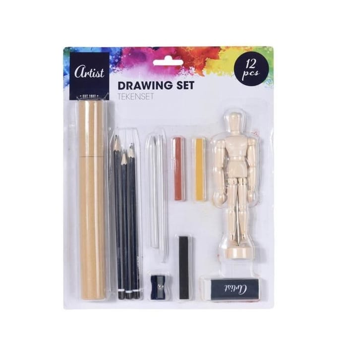 Kit de Dessin Artist (12 Pcs) - - - BigBuy School schoon