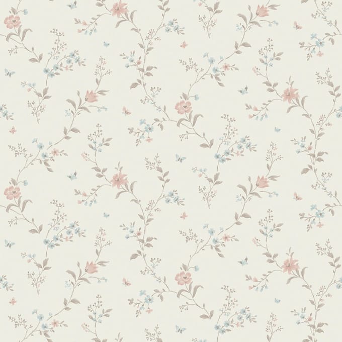 Boråstapeter Vliesbehang 38754 - Borosan Hem - Botanisch Wit - 53cm x 11.20m