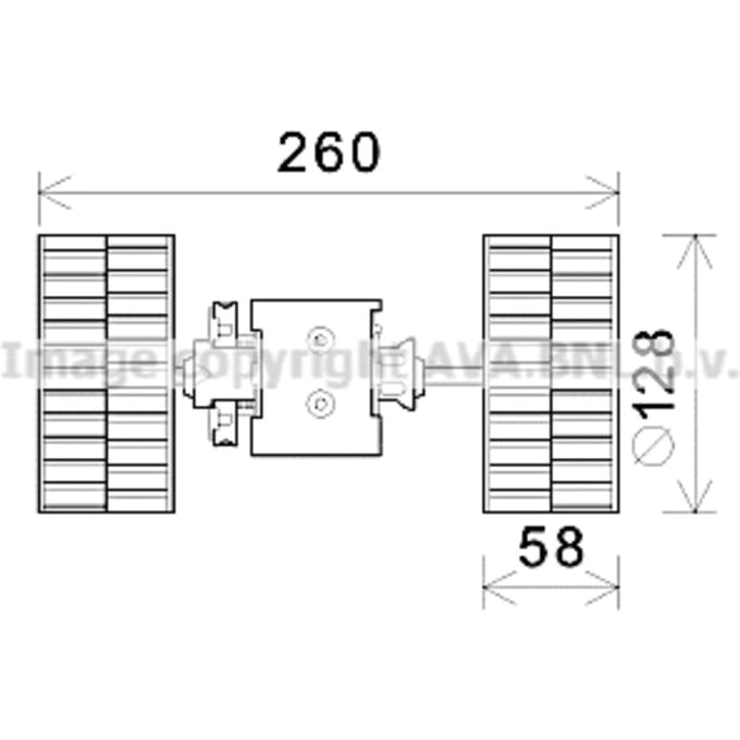 Elektromotor, interieurventilator AVA COOLING MS8645
