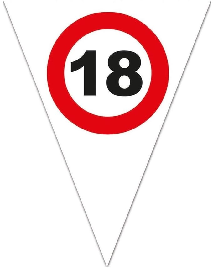 Verkeersbord vlaggenlijn 18 (5 mtr)