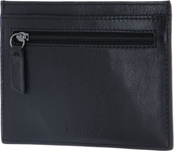 VALENTINO Leren Kaarthouder David Wallet Nero Zwart
