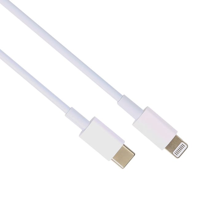 USB-C naar 8-pin oplader adapter kabel geschikt voor iPhone en iPad - oplaadkabel - 2 meter - Wit - Provium
