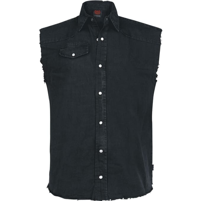 Spiral - Gothic Bodywarmer - Solid Black - XL tot 3XL - voor Mannen - zwart