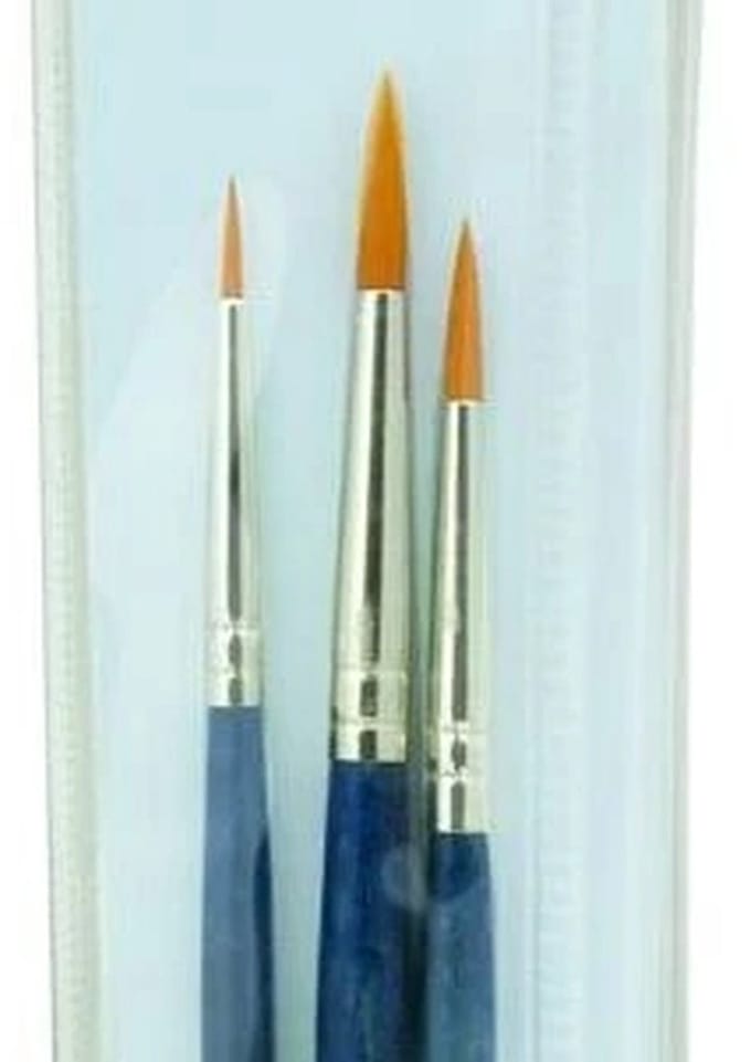 R&L Gold Taklon Brush Set No. 9108 - 3 Pack