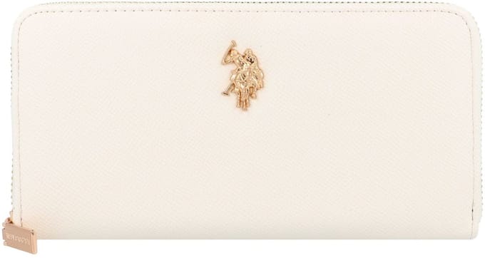 U.S. POLO ASSN. Portemonnee Jones Zip Around Wallet Cream White Crème