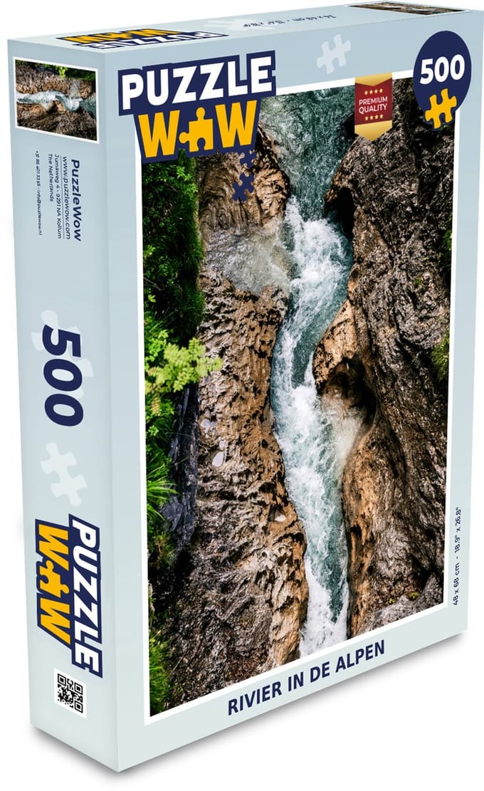 Puzzel Alpen - Rivier - Rots - Legpuzzel - Puzzel 500 stukjes