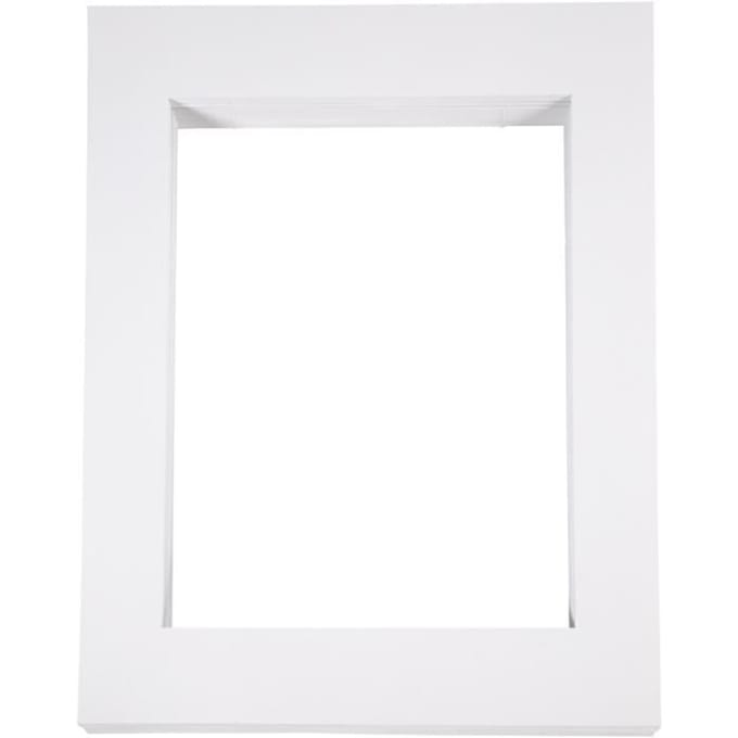 Passepartout lijsten, afm 40x50 cm, wit, A3, 100 stuks