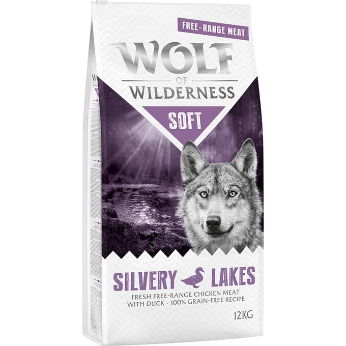 12kg Silvery Lakes Scharrelkip & Eend Wolf of Wilderness Soft Hondenvoer