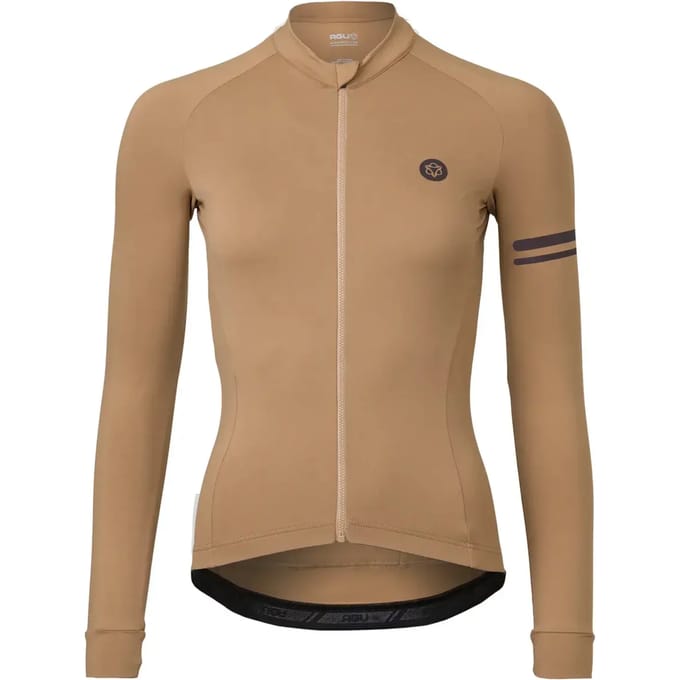 AGU Solid Fietsshirt Lange Mouwen Trend Dames - Leather - XS