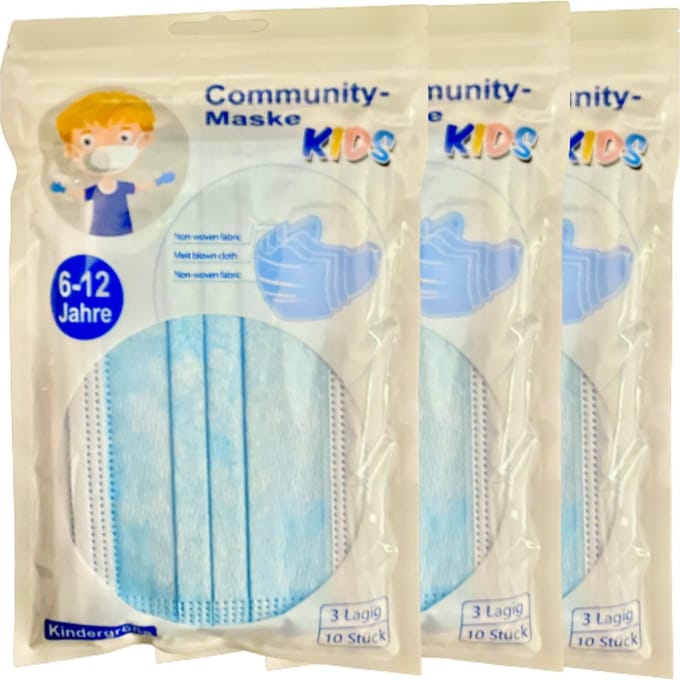 Mondmasker Kind - Hersluitbare verpakking - 30 stuks (3 maal 10st)
