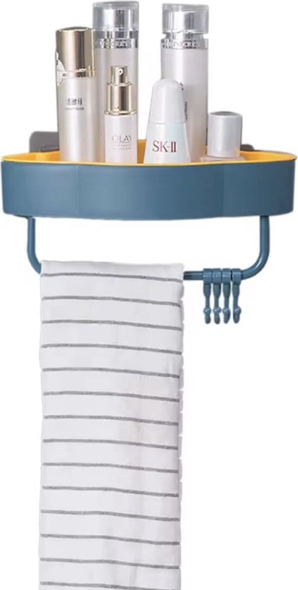 Nixnix® - Zelfklevend Doucherek - Badrek - Blauw - Zuignappen - 22 cm