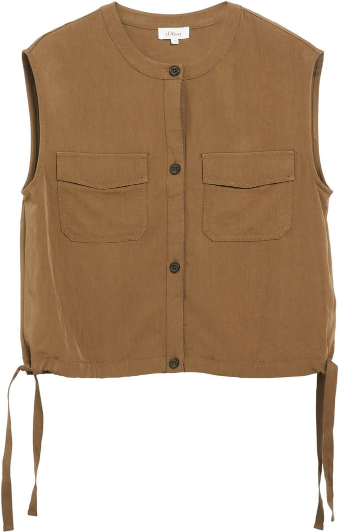 relaxed fit bodywarmer met tunnelkoord