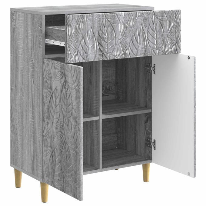 vidaXL - Dressoir - Grijs - Sonoma - 66 - x - 34,5 - x - 90 - cm - Bewerkt - hout