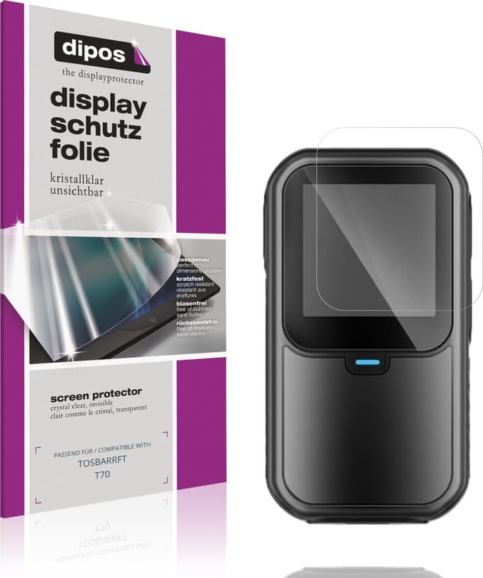 dipos – 4x Beschermfolie geschikt voor TOSBARRFT T70 | Krasbestendige & heldere Screenprotector Ultra-Thin