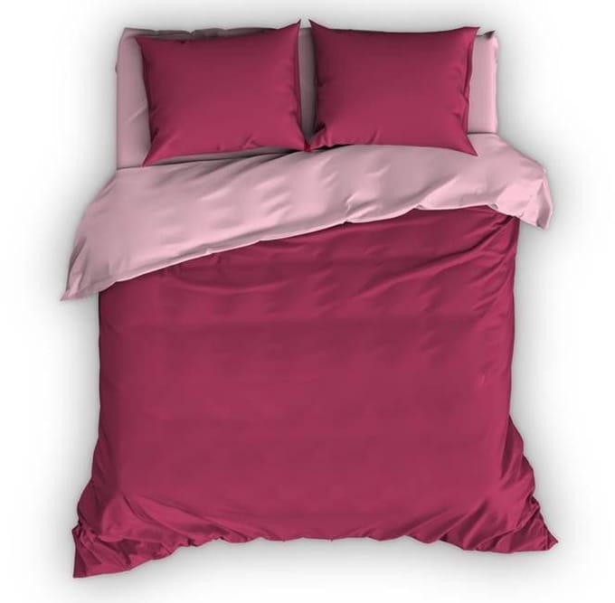 Satin d'Or Reverso Dekbedovertrek - Extra breed - 260x200/220 cm - Redbund/Rose