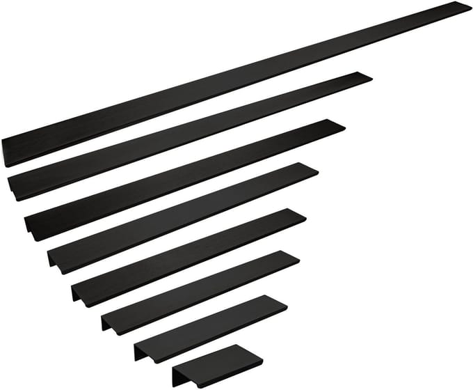 5 x Meubelgreep SEARL Lengte 480 mm Zwart geanodiseerd Greeplijst van SOTECH