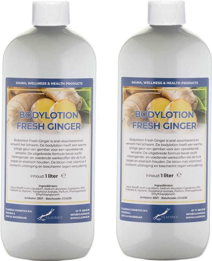 Bodylotion Fresh Ginger 1 Liter - set van 2 stuks