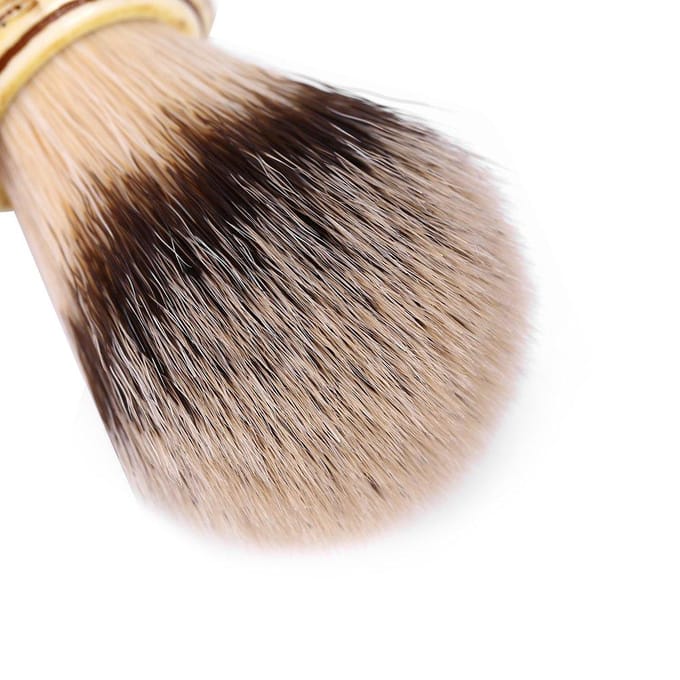 Outil de toilettage pour hommes, maquillage, tête de mort, salon de coiffure, brosse de rasage pour barbe beige