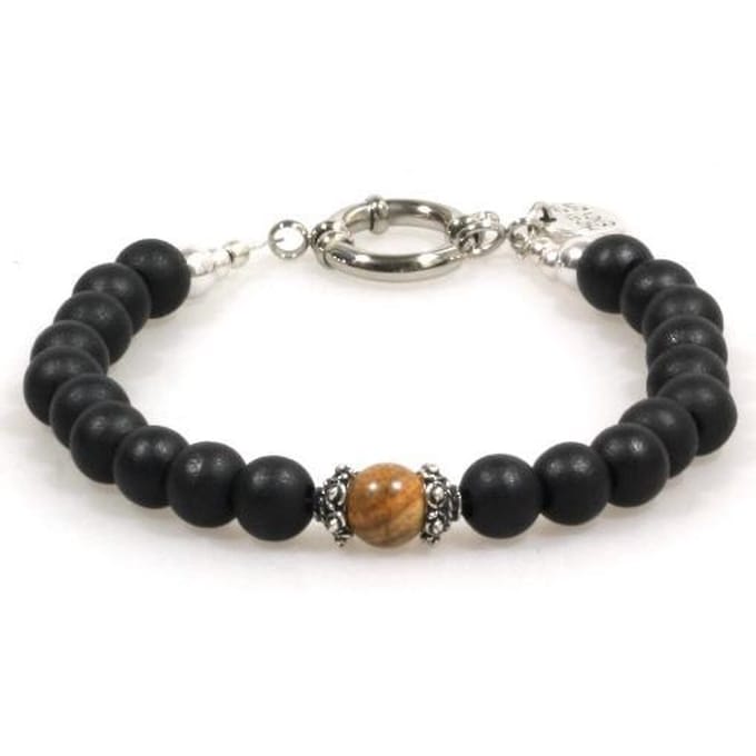 Heaven Eleven Men - Zwart hout met Jaspis 8mm - 21cm