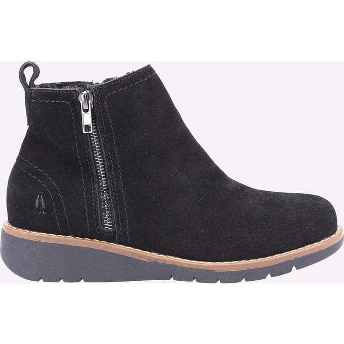Hush Puppies Libby Suède Dames Zwarte Laarzen
