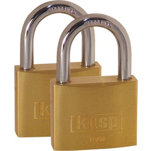 Kasp K12050D2 Hangslot 50 mm Goud-geel Sleutelslot
