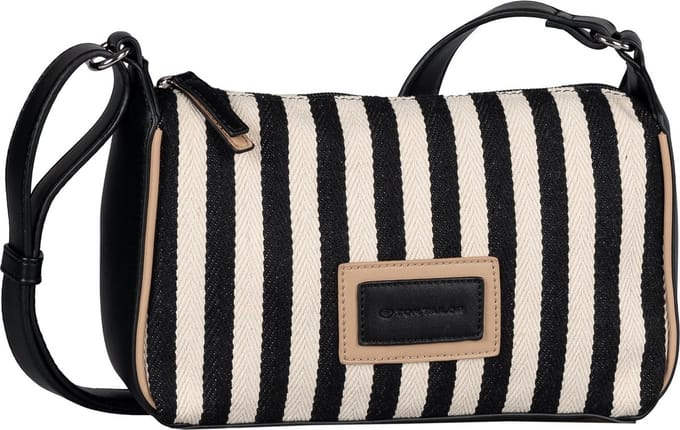 TOM TAILOR Schoudertas Malie Cross Bag Stripes Black Zwart
