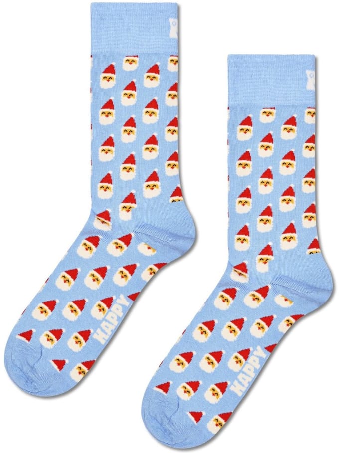 Happy Socks unisex sokken tiny santa blauw