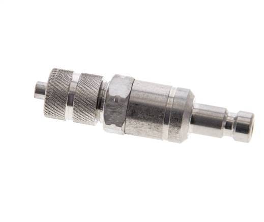 RVS 316L DN 2.7 (Micro) Luchtkoppeling Insteeknippel 3x4.3 mm Push-On Double Shut-Off