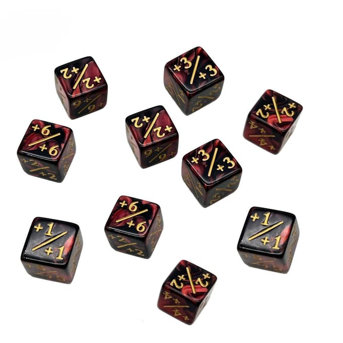 10 Dobbelsteen Teller Token Dobbelstenen D6 Dobbelstenen Compatibel met Kaartspel Accessoires